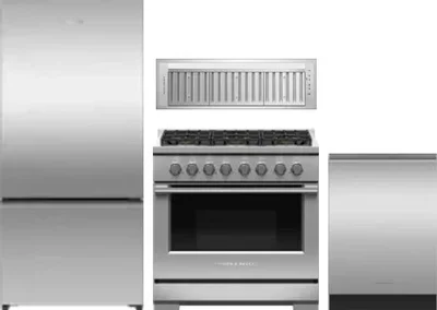 4 Piece Package Includes Refrigerator, Range, Hood And Dishwasher
